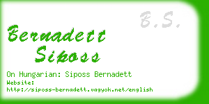 bernadett siposs business card